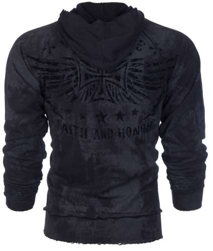 Black Friday Deals ARCHAIC by AFFLICTION Mens Hoodie Sweat Shirt Jacket BLACK TIDE Biker UFC $78 Mens Jackets Deals